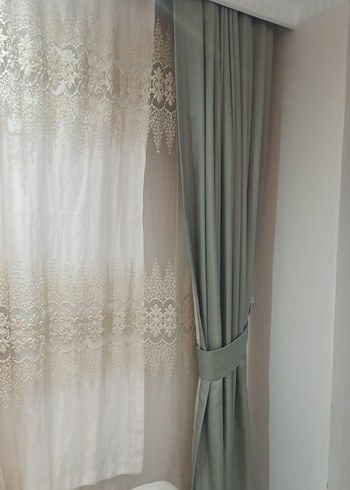 Modern Klasik  Fon Perde 2 Parça - Görsel 2