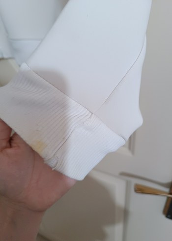 Beyaz Fermuarlı Kadın Ceket - Görsel 5