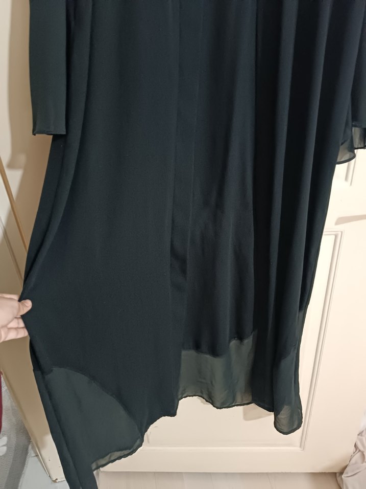 Boncuk İşlemeli Siyah Uzun Kadın Abaya - Görsel 4