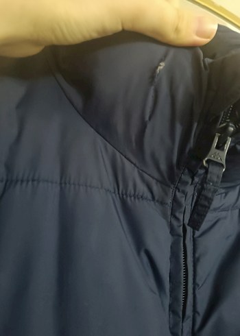 Erkek Lacivert Fermuarlı Midi Mont Kappa - Görsel 6