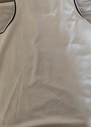 Erkek Beyaz Baskılı Kolsuz Spor Atlet - Görsel 3