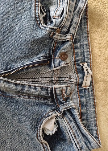 Kadın Gri Normal Boy Denim Pantolon - Görsel 2