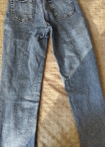 Kadın Gri Normal Boy Denim Pantolon - Görsel 3