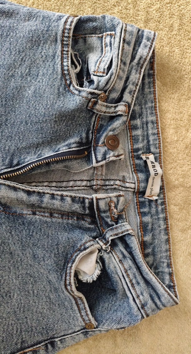 Kadın Gri Normal Boy Denim Pantolon - Görsel 2