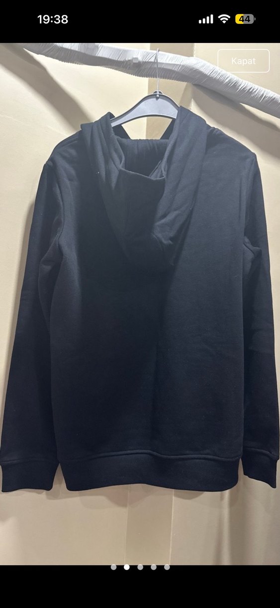 USPA S beden M bedene de uyumlu Siyah Kapüşonlu Sweatshirt — görsel 2/5