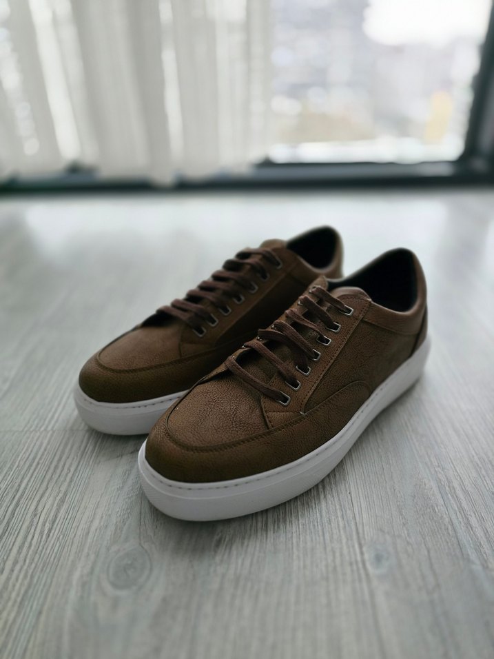 Kahverengi Erkek Sneaker - Görsel 2
