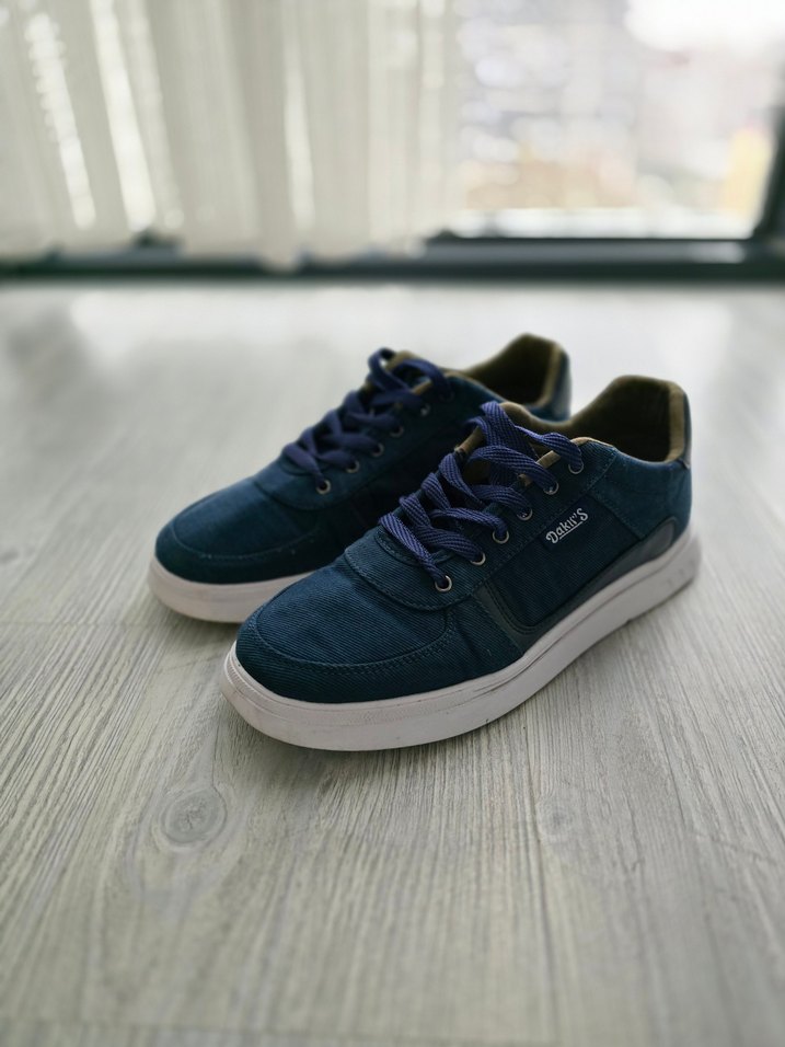 Mavi Bağcıklı Erkek Denim Spor Ayakkabı - Görsel 2