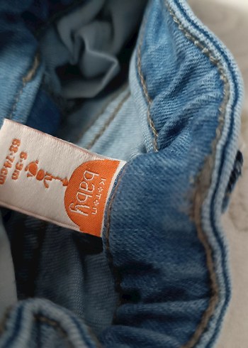 Nakışlı Mavi Kız Kot Pantolon - Görsel 2