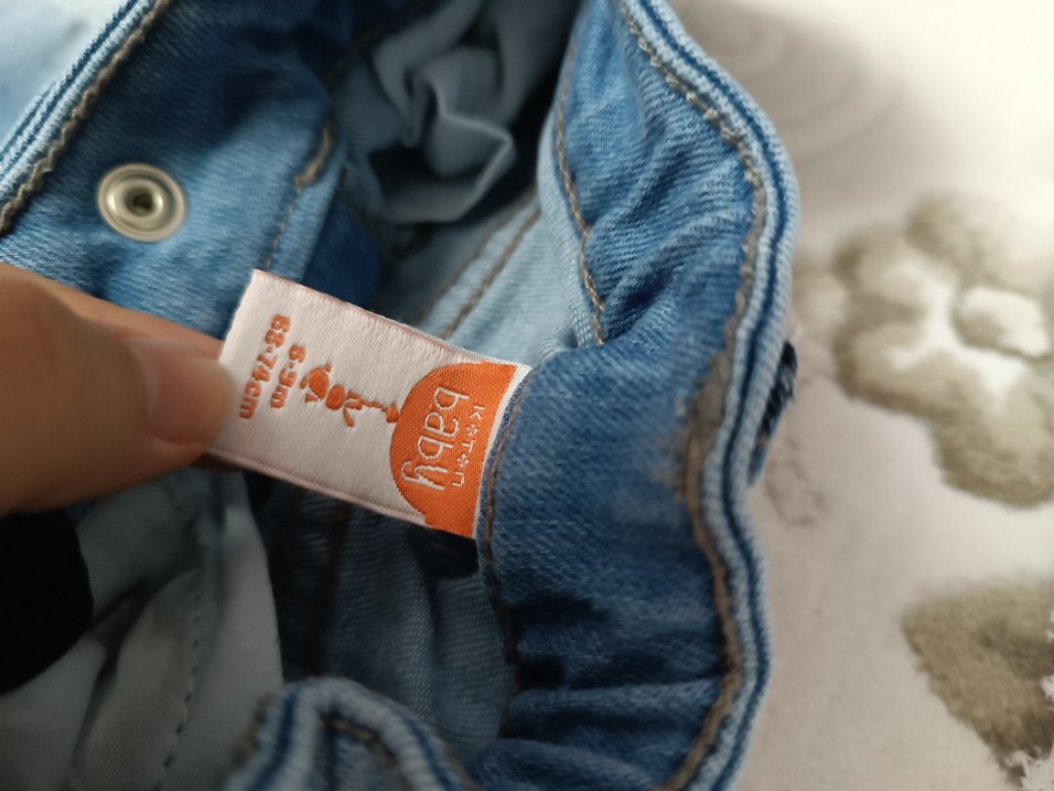 Nakışlı Mavi Kız Kot Pantolon - Görsel 2