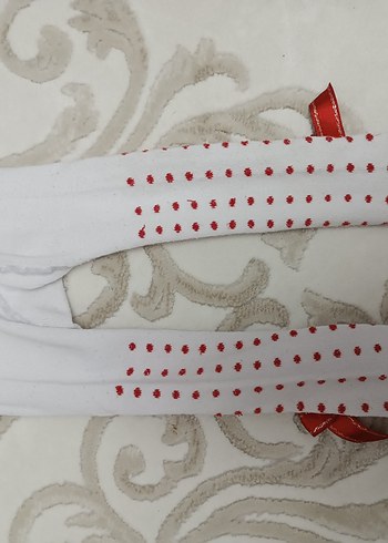 Nakışlı Beyaz Çocuk Külotlu Çorap - Görsel 3