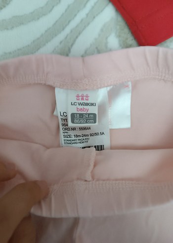 Dantel ve Nakış Detaylı Pembe Kız Taytı - Görsel 2