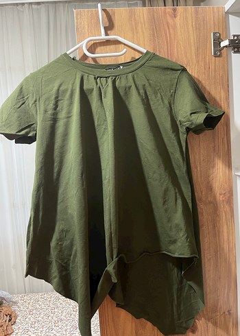 Haki Renkli Fermuarlı Hamile Tişörtü - Görsel 4