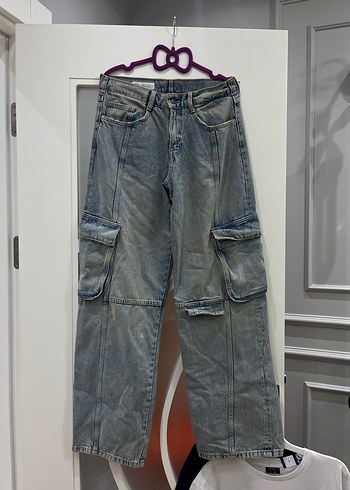 Kadın Bol Kesim 
Midi Kot Pantolon - Görsel 2