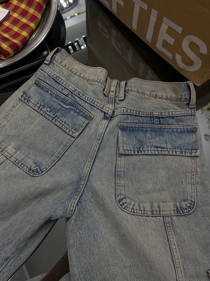 Kadın Bol Kesim 
Midi Kot Pantolon - Görsel 4