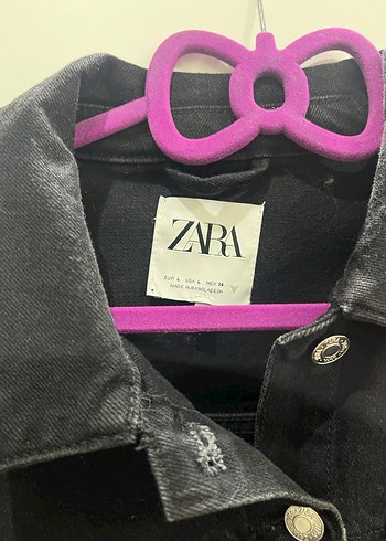 Düğmeli Siyah Kadın Denim Ceket - Görsel 4