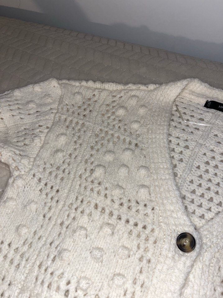 Bohem Uzun Kollu V Yaka Örgü Hırka - Görsel 2