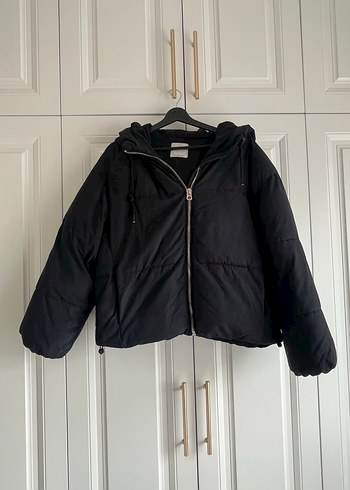 Siyah Kapüşonlu Fermuarlı Kadın Ceket - Görsel 2