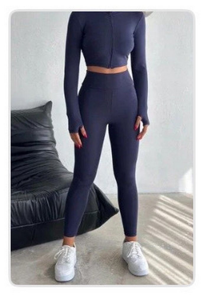 Kadın Lacivert Fermuarlı Eşofman Takımı - Görsel 3