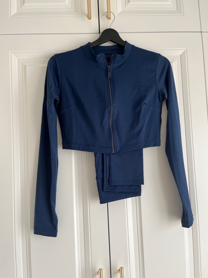 Kadın Lacivert Fermuarlı Eşofman Takımı - Görsel 2