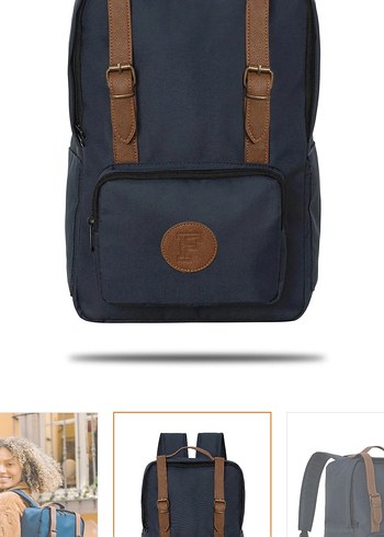 Kilitli ve Baskılı Kadın Sırt Çantası - Görsel 4