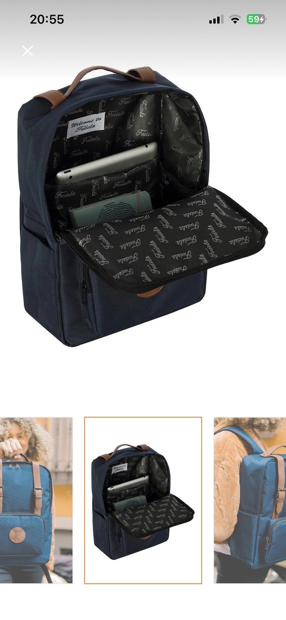 Kilitli ve Baskılı Kadın Sırt Çantası - Görsel 5