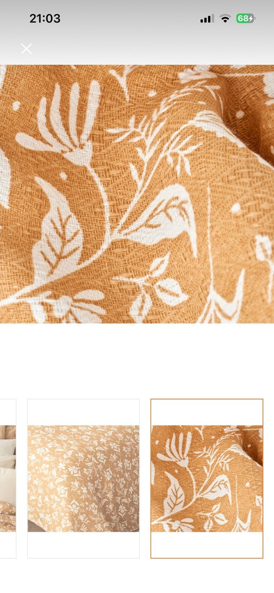 Hardal Çiçek Desenli Nevresim Takımı - Görsel 2