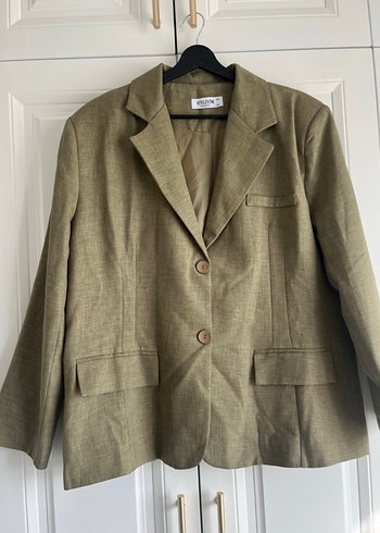 Kadın Haki Uzun Ceketli Ofis Takımı - Görsel 2