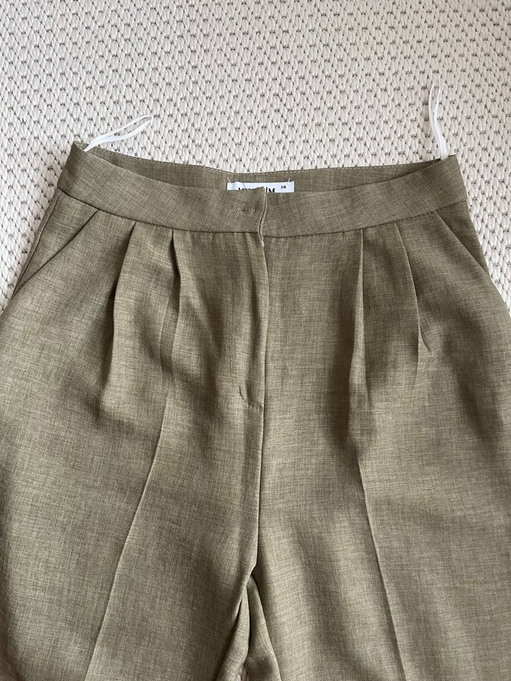 Kadın Haki Uzun Ceketli Ofis Takımı - Görsel 4