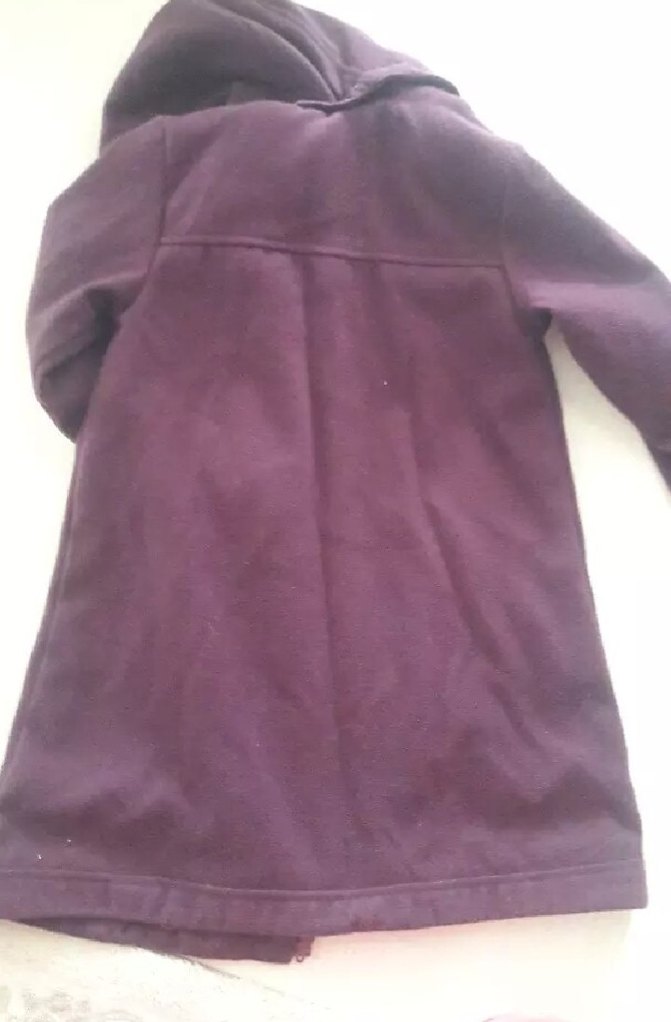 Koyu Mor Düğmeli Kız Çocuk Ceketi - Görsel 3