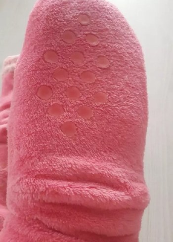 Kız Çocuk Pembe Sıcak Kürklü Ev Terliği - Görsel 3