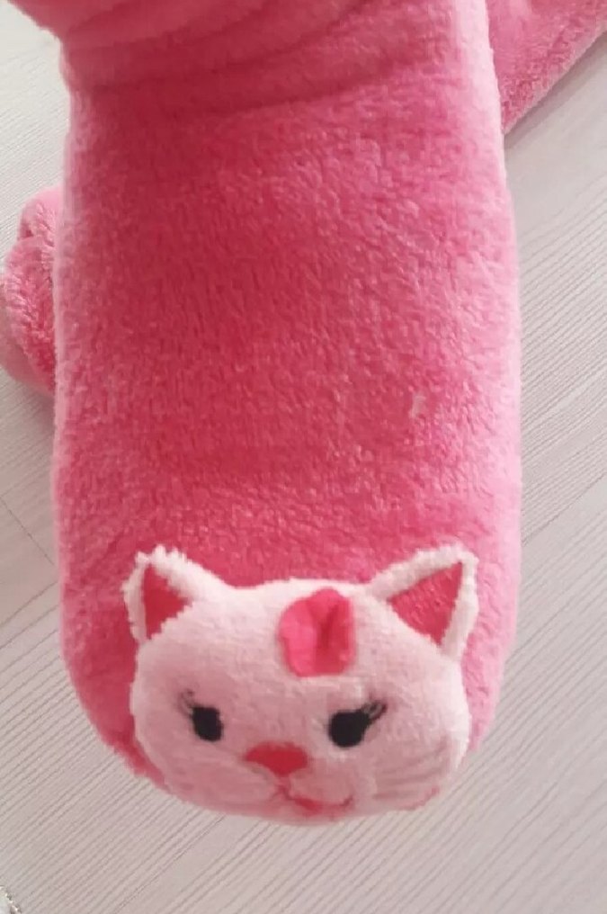 Kız Çocuk Pembe Sıcak Kürklü Ev Terliği - Görsel 2