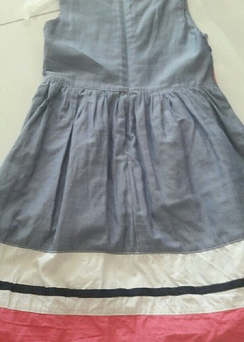 Kız Çocuk Gri Piliseli Nakışlı Elbise - Görsel 2