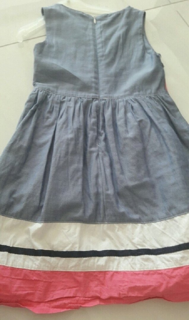 Kız Çocuk Gri Piliseli Nakışlı Elbise - Görsel 2