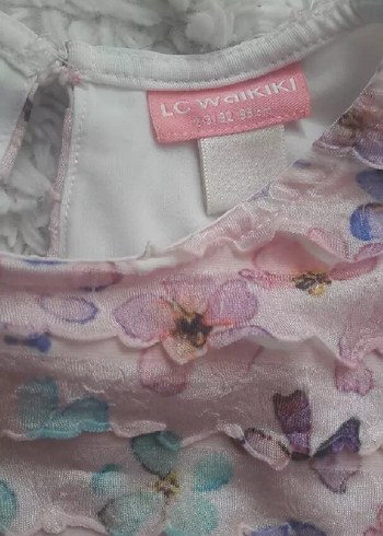 Kız Çocuk Pembe Fırfırlı Elbise - Görsel 3