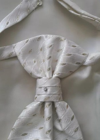 İşlemeli Beyaz Erkek İçlik Takım - Görsel 2