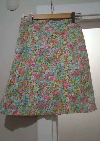 Çiçek Desenli Midi Hamile Etek - Görsel 2