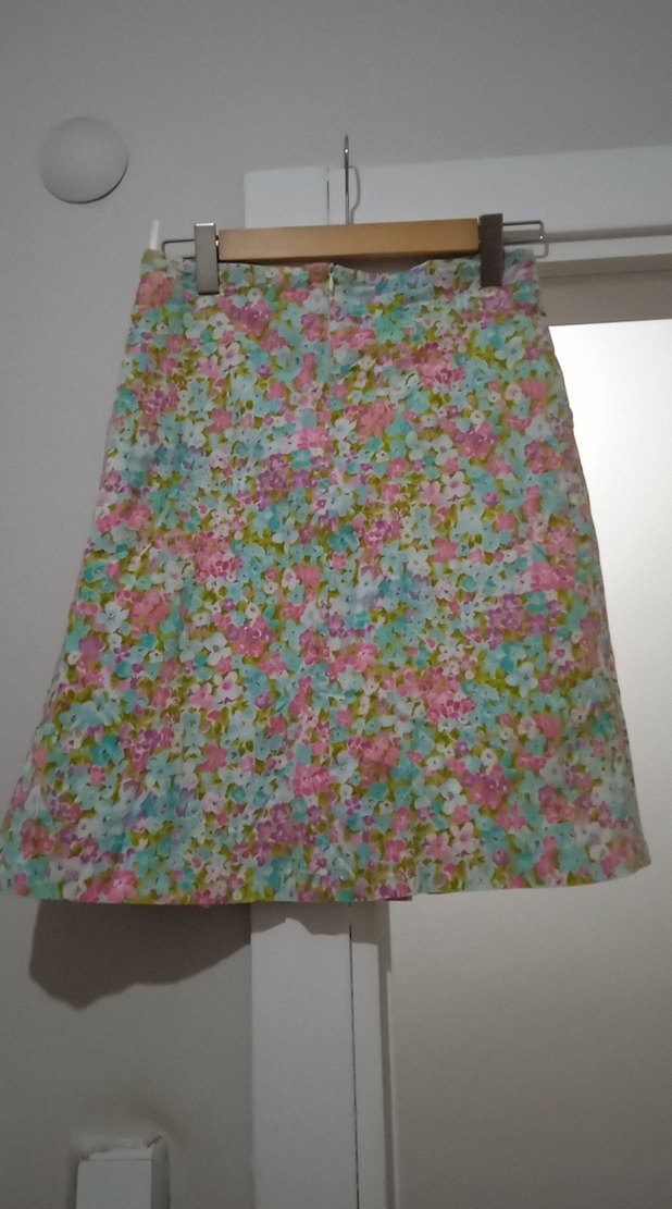 Çiçek Desenli Midi Hamile Etek - Görsel 2