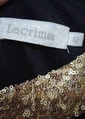 Siyah İşlemeli Uzun Kollu Uzun Elbise - Görsel 4