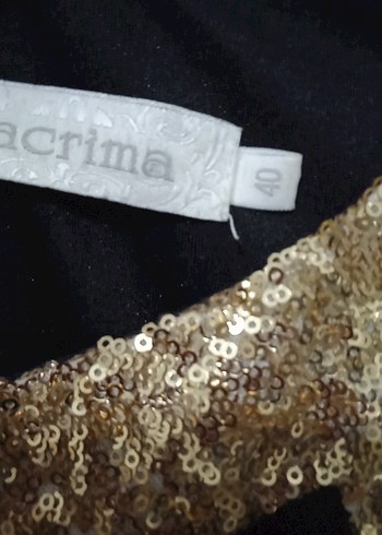 Siyah İşlemeli Uzun Kollu Uzun Elbise - Görsel 3