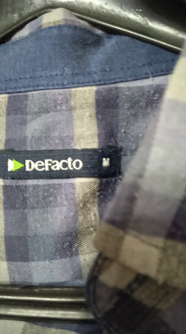 Erkek Gri Pamuklu Düğmeli Uzun Kollu Gömlek - Görsel 3