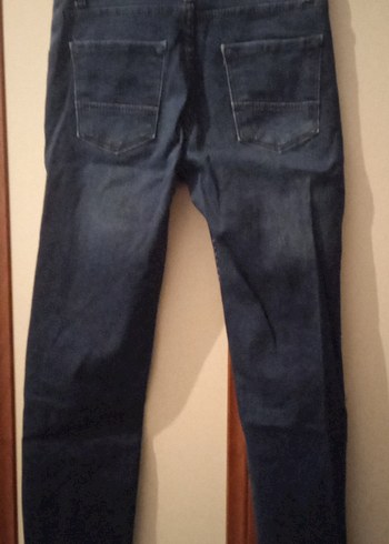 Sokak Stili Lacivert Kadın Kot Pantolon - Görsel 2