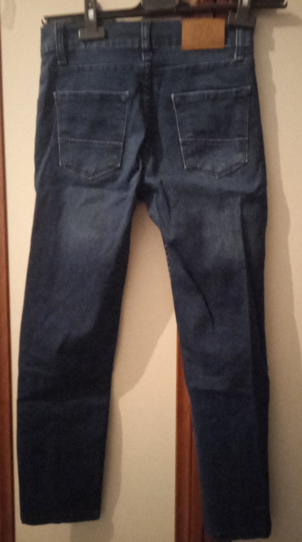 Sokak Stili Lacivert Kadın Kot Pantolon - Görsel 2