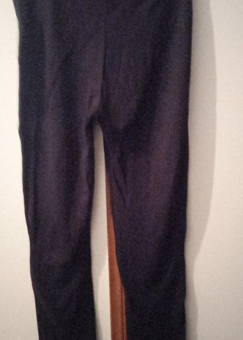 Siyah Deri Kemerli Kadın Tayt - Görsel 2