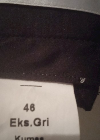 Gri Kadın Uzun Silky Kumaş Pantolon - Görsel 3