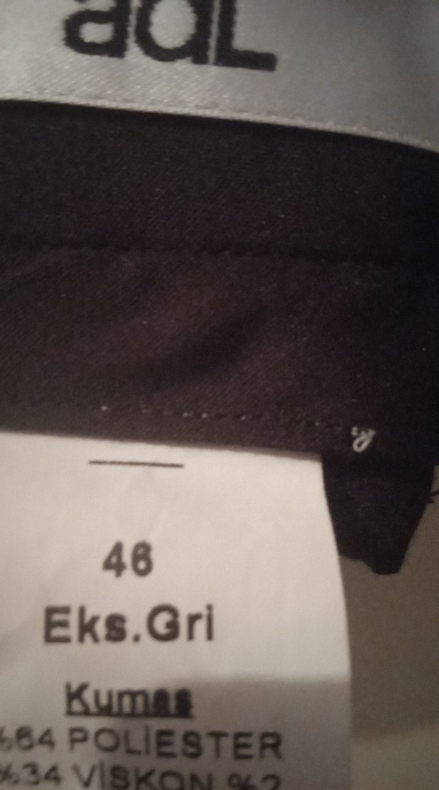 Gri Kadın Uzun Silky Kumaş Pantolon - Görsel 3