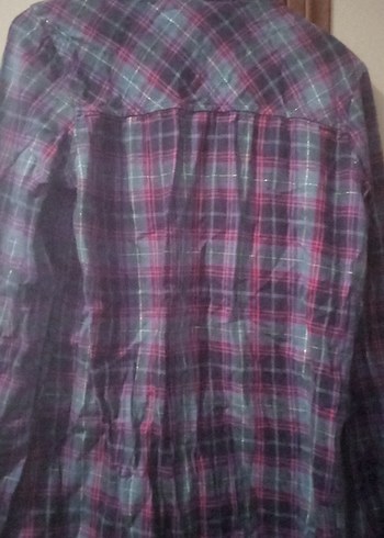 Mor Tonlu Uzun Kollu Kadın Gömlek - Görsel 2