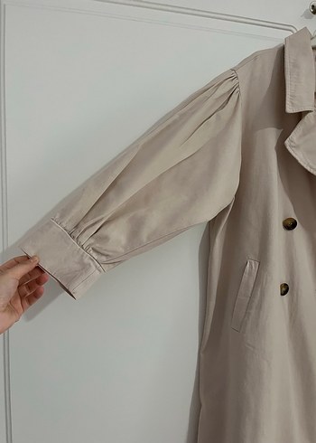 Bej  Kadın Trençkot - Görsel 3