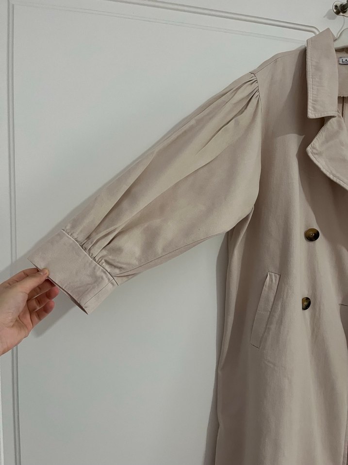 Bej  Kadın Trençkot - Görsel 3