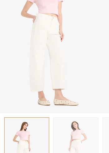 Beyaz jogger jean - Görsel 4