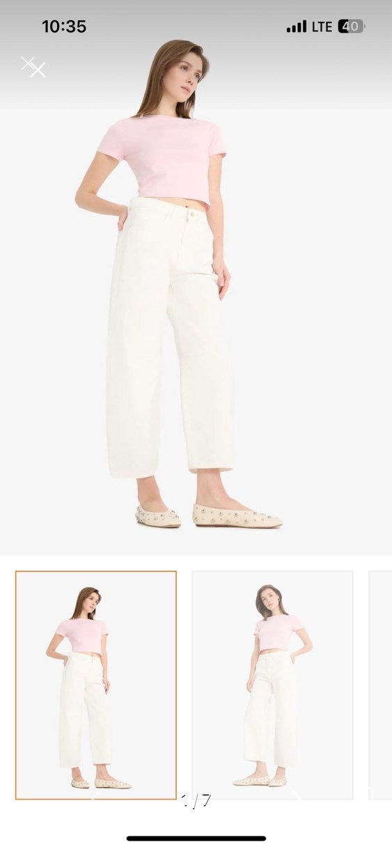 Beyaz jogger jean - Görsel 4